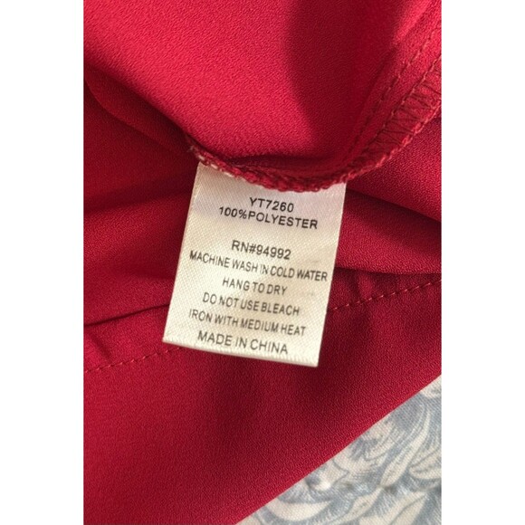 Burgandy Patrizia Luca Milano Blouse Womens Long Sleeve Size Medium BNWT * - Picture 7 of 9